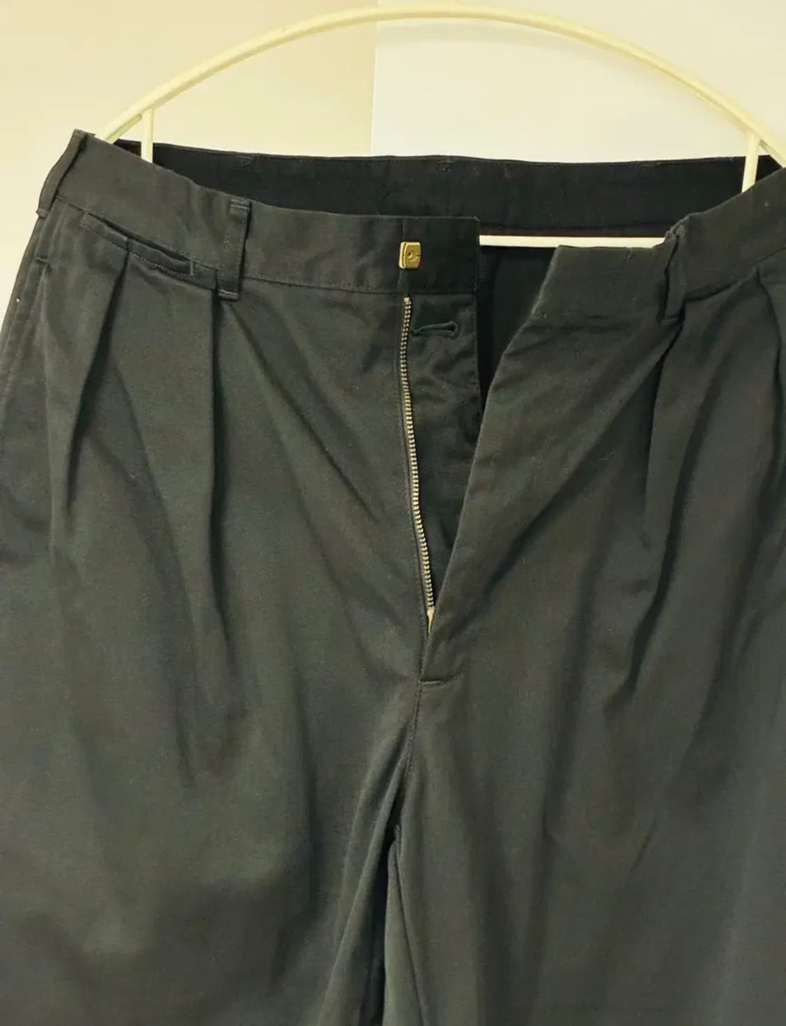 나나미카 더블 플리츠 치노팬츠 블랙 30 상품이미지2