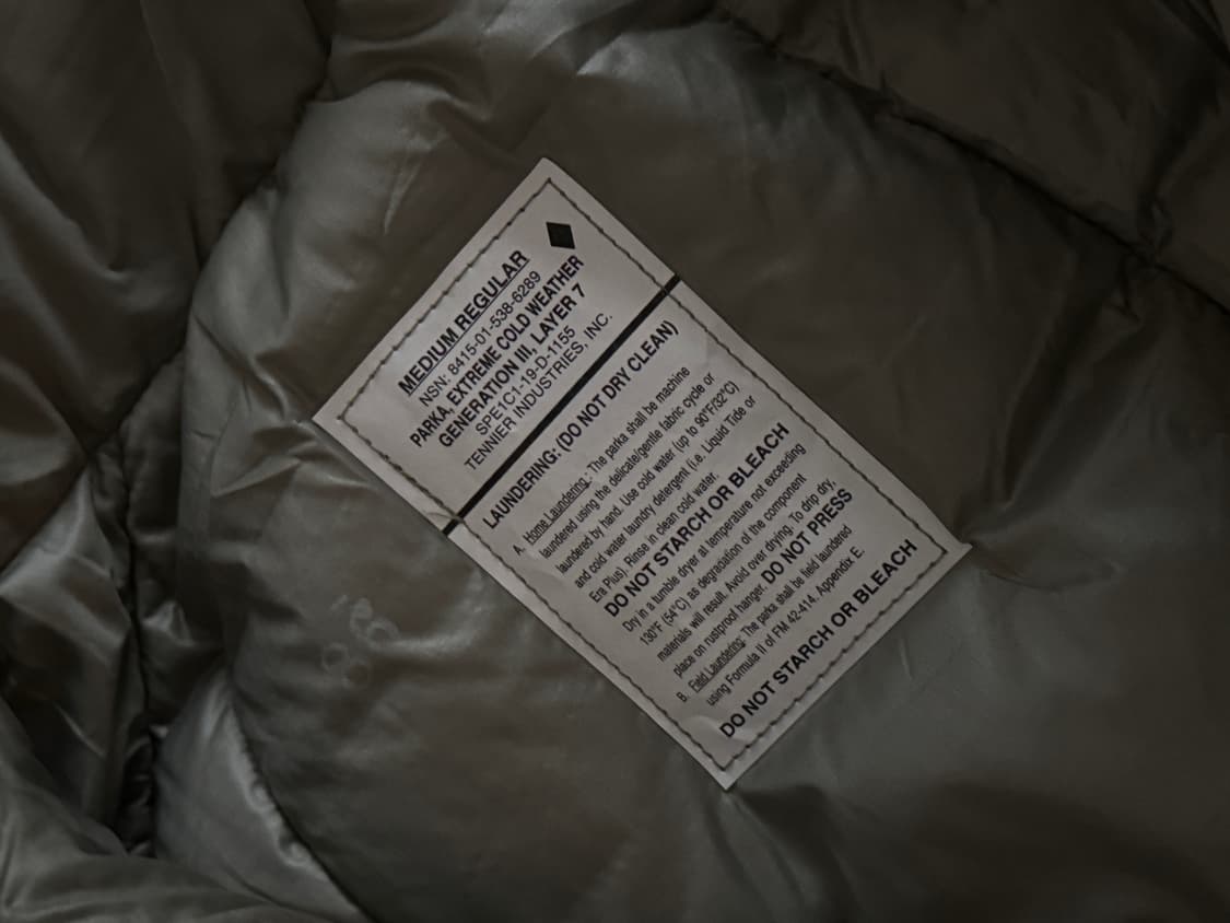 테니어 프리마로프트 레벨7 미 군납 파카 MR 상품이미지2