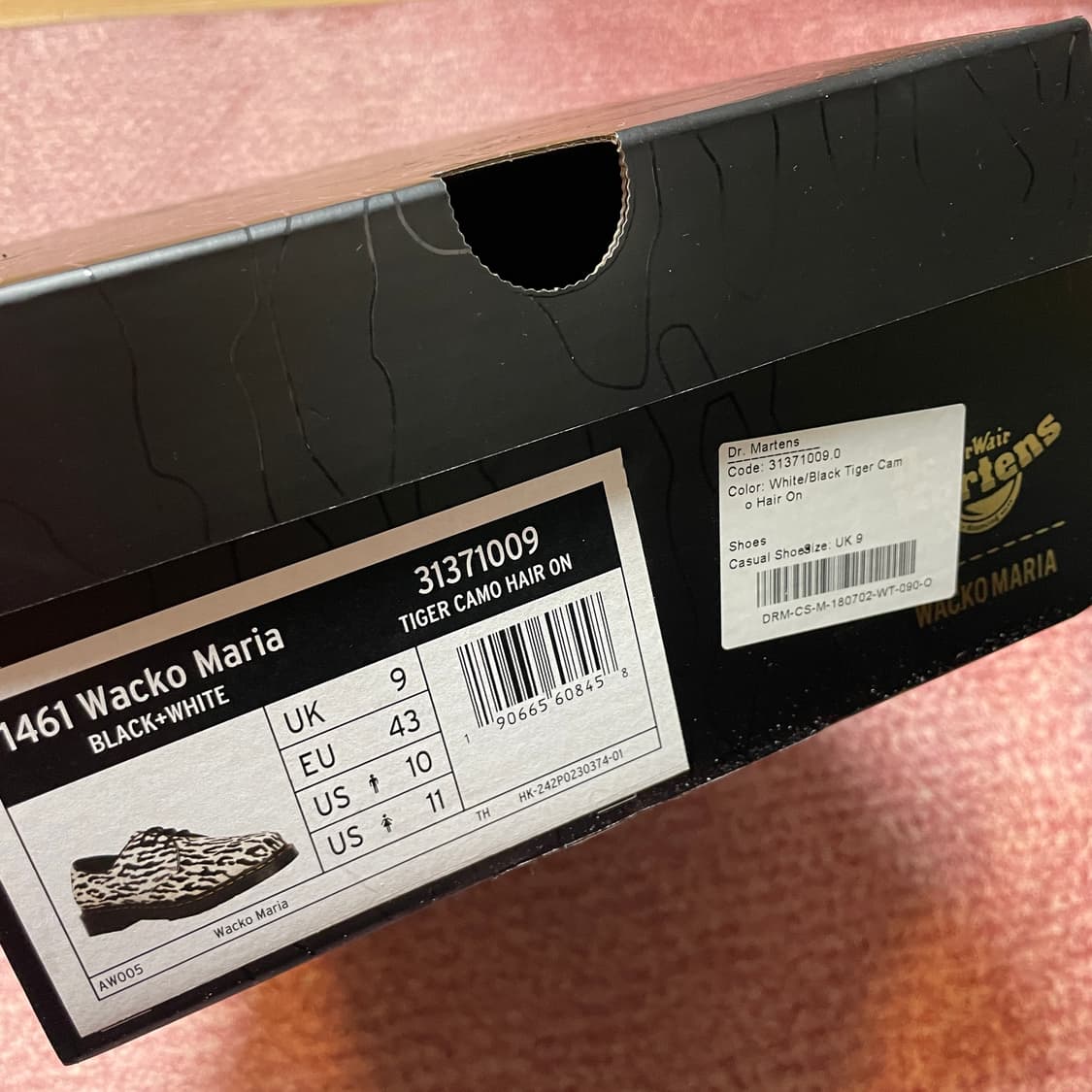 닥터마틴 1461 와코마리아 블랙앤화이트 타이거카모 송치 상품이미지6