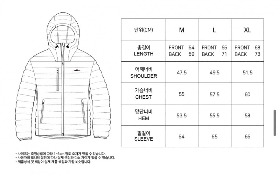 고요웨어 라이트 웨이트 다운 자켓(딥오션) m 상품이미지5