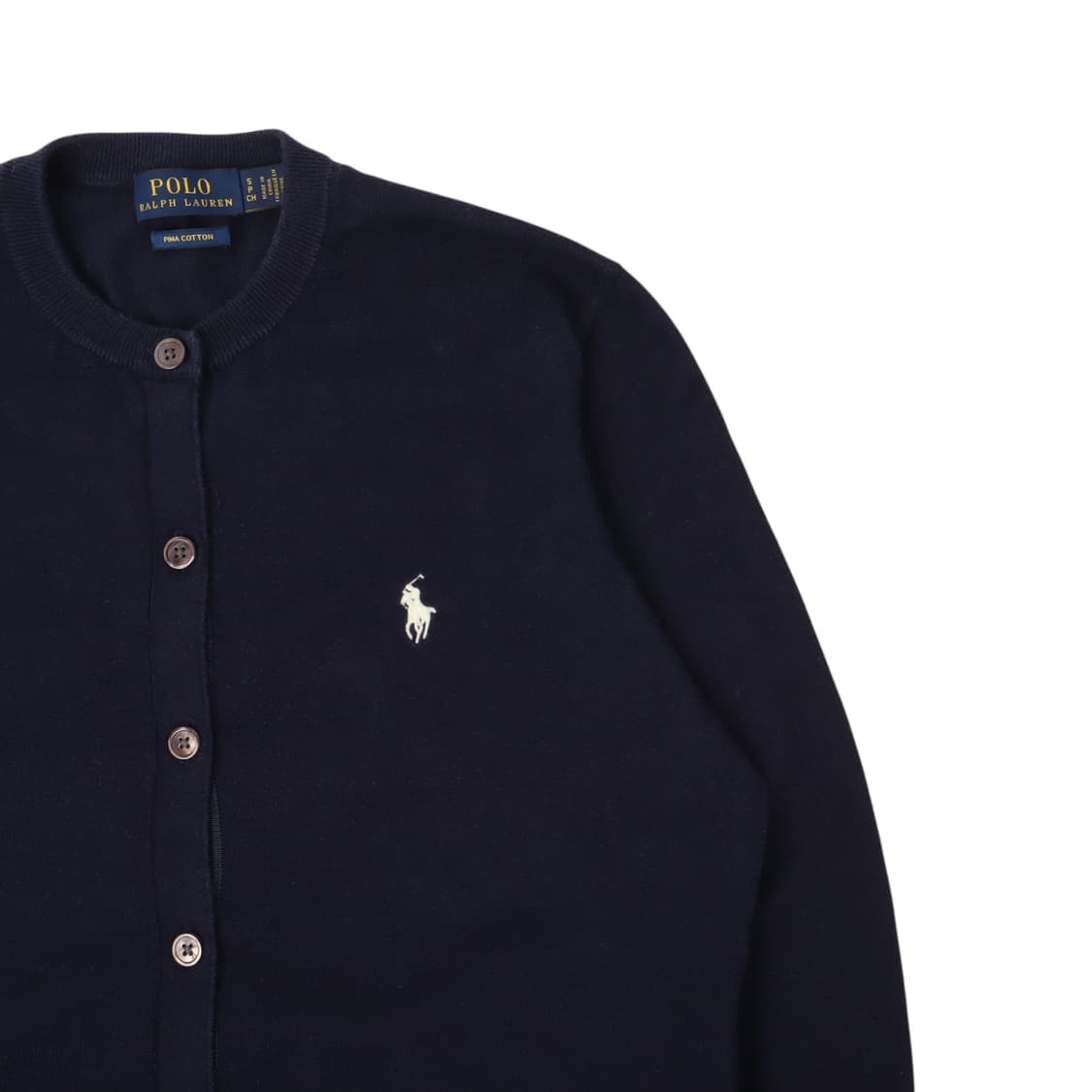 폴로 랄프로렌 네이비 코튼 니트 라운드 가디건 상품이미지3