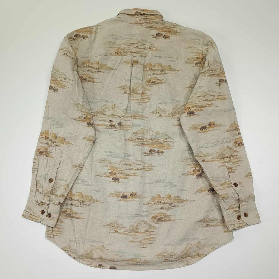 CL341 M 울리치 90s 코튼 버팔로시닉프린트 베이지 셔츠 남방 상품이미지8
