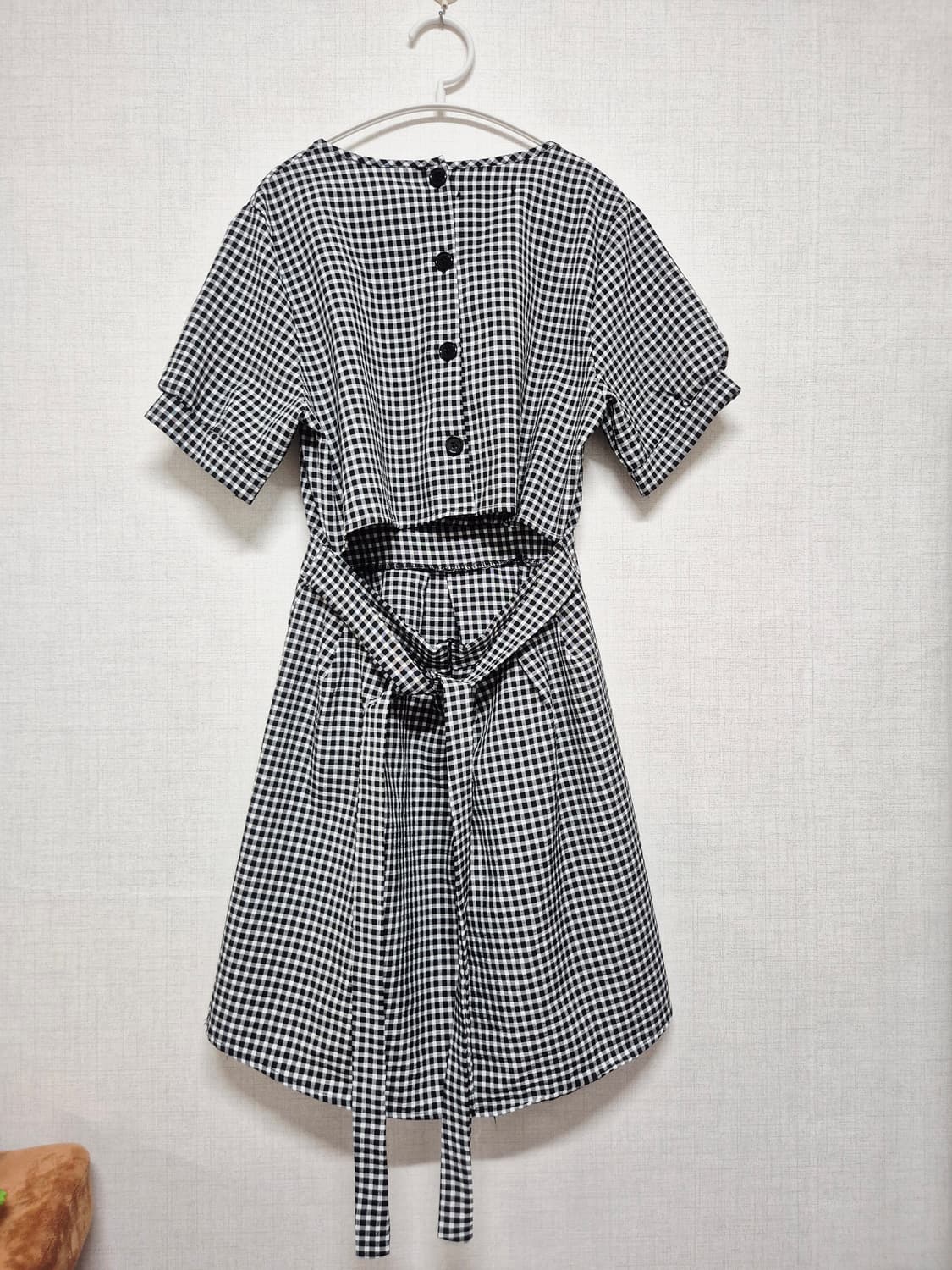 체크 반전 원피스 상품이미지2