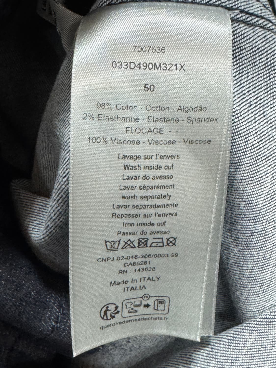 디올 오블리크 오버셔츠 자켓 50사이즈  상품이미지3