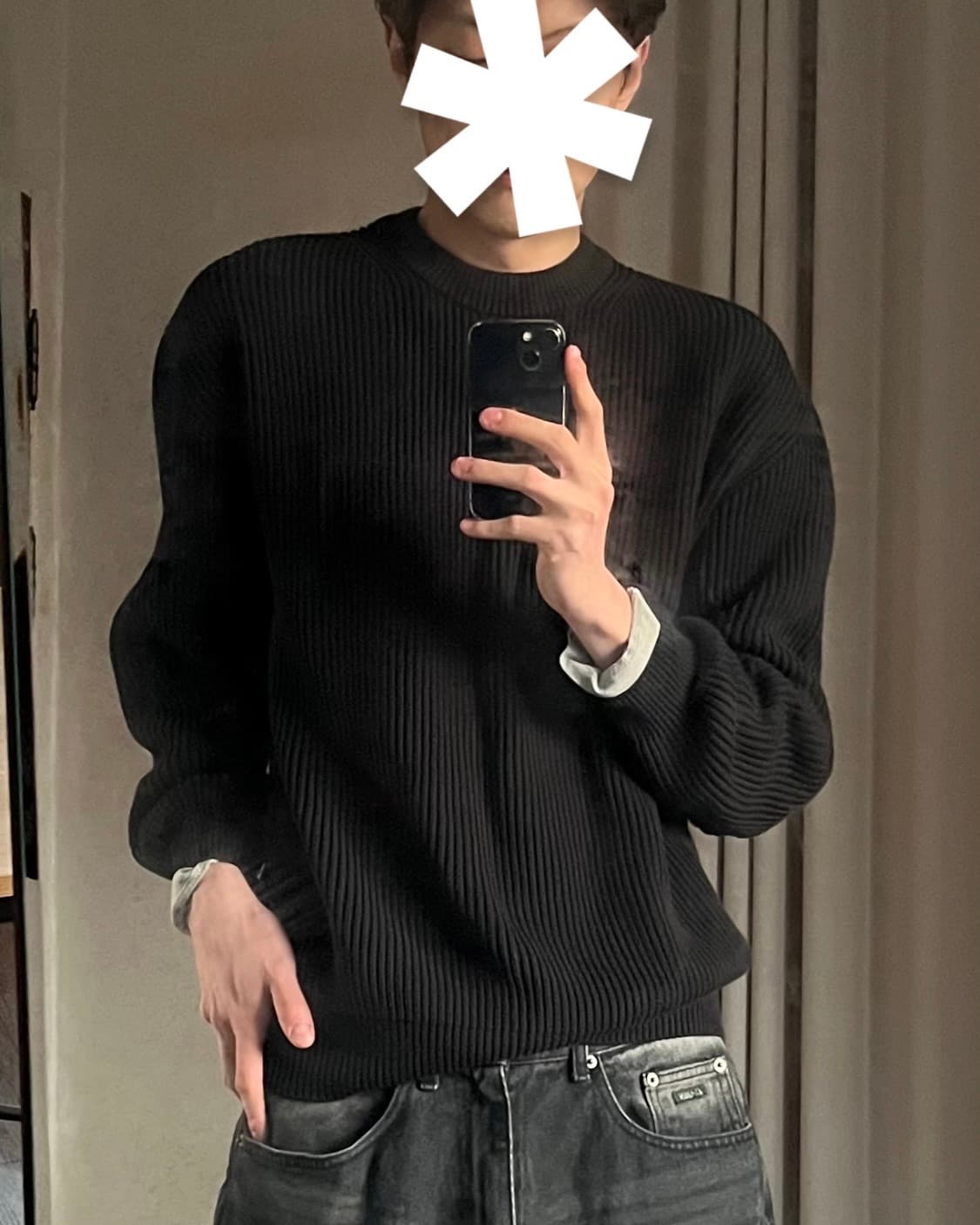 스테디 에브리웨어 크루넥 코튼 립 니트 3사이즈 상품이미지5