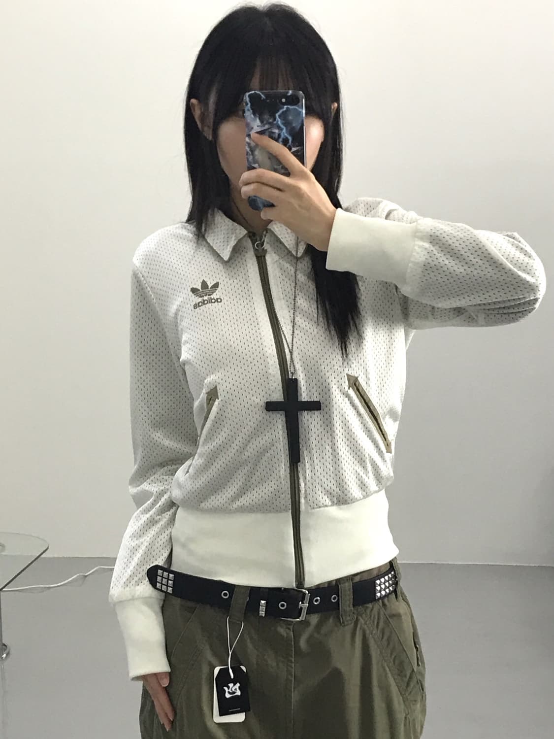 Adidas Khaki mesh jersey 상품이미지1