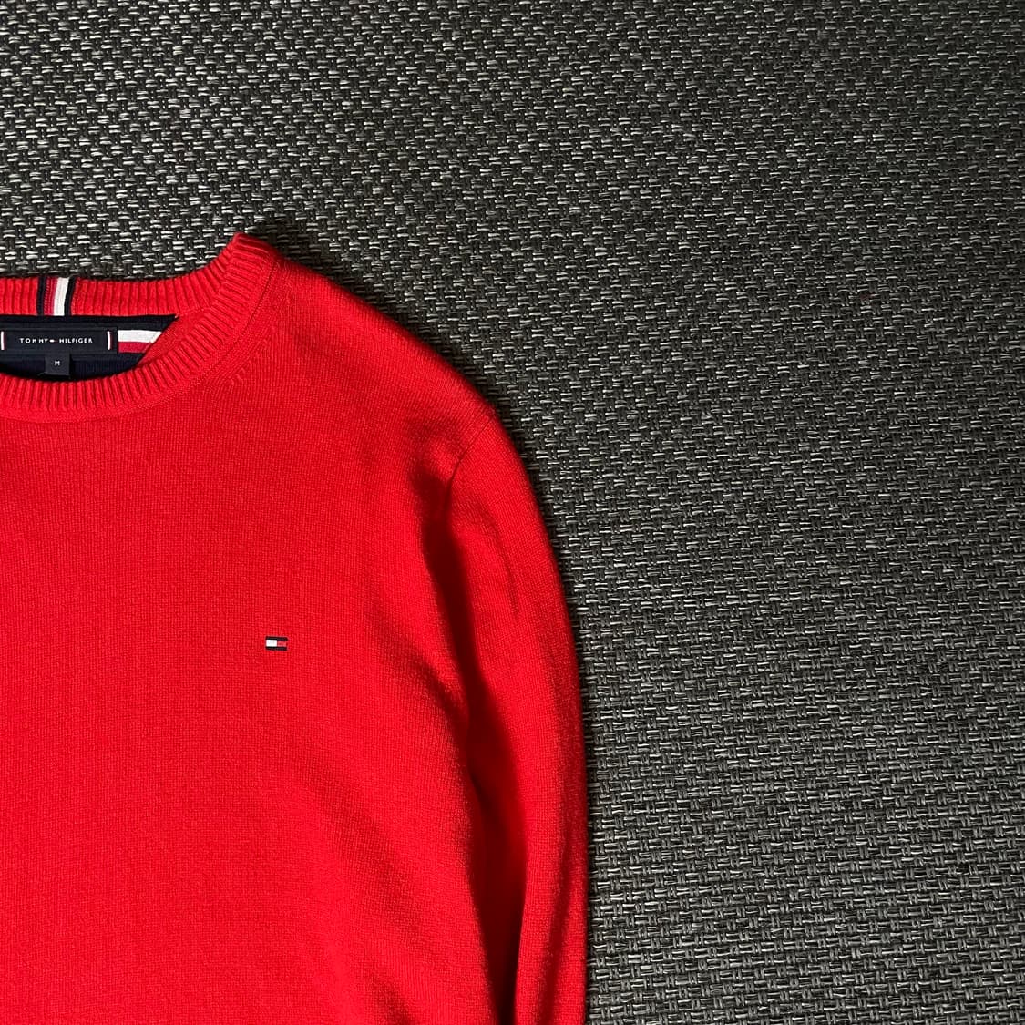 타미힐피거 레드 긴팔 니트 M 상품이미지3