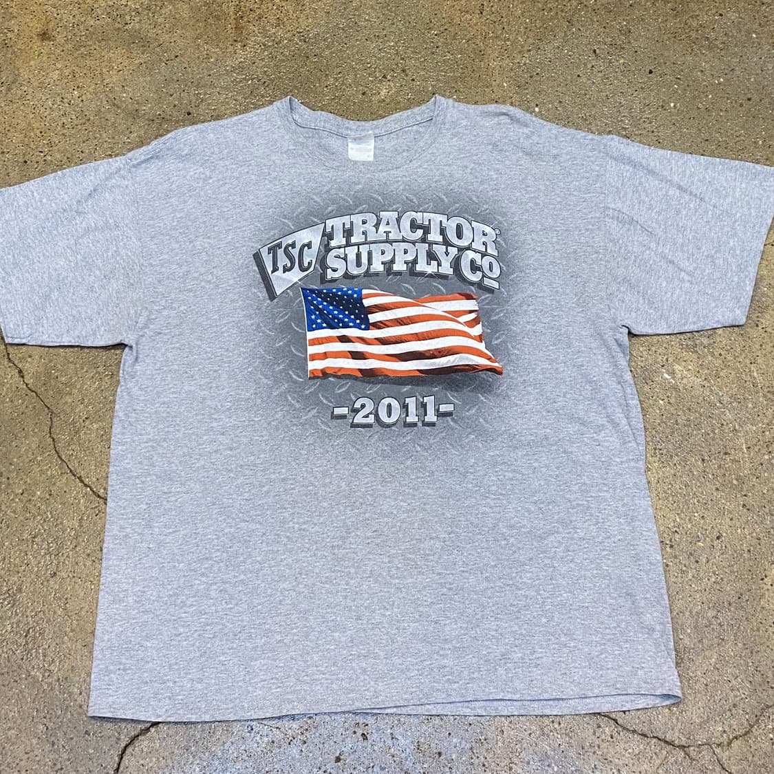 미국 빈티지 길단 트랙터 서플라이 성조기 포인트 반팔티 상품이미지2
