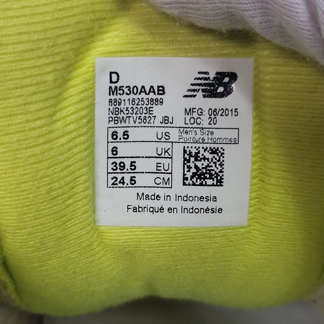 뉴발란스 530 하이라이터 스니커즈 운동화 신발 245사이즈 상품이미지10