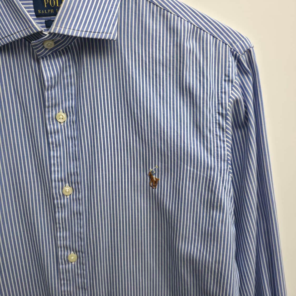 [M] 폴로 랄프로렌 스트라이프 셔츠 블루 상품이미지4