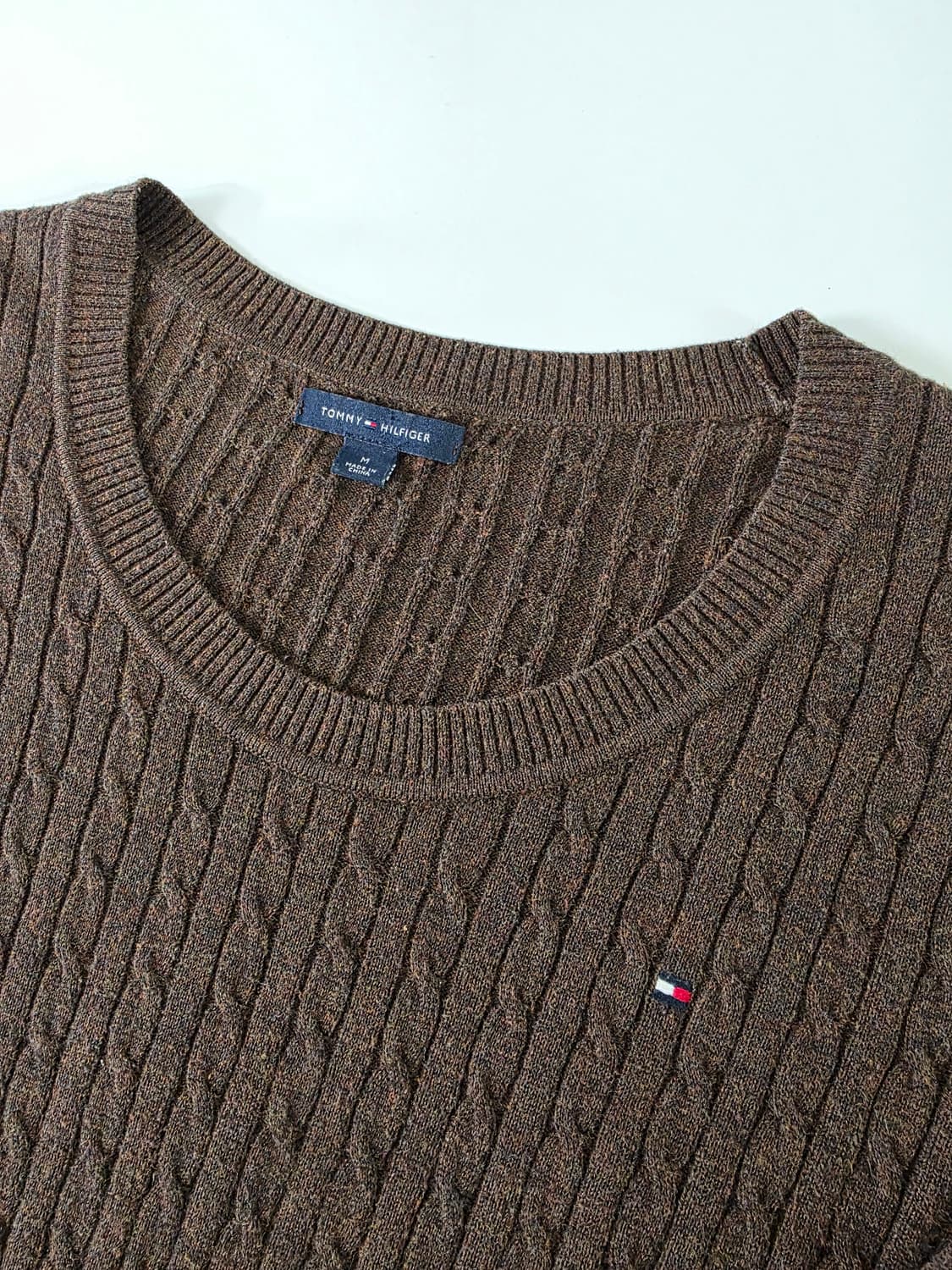 Tommy Hilfiger / 보카시 브라운 케이블 니트 상품이미지4