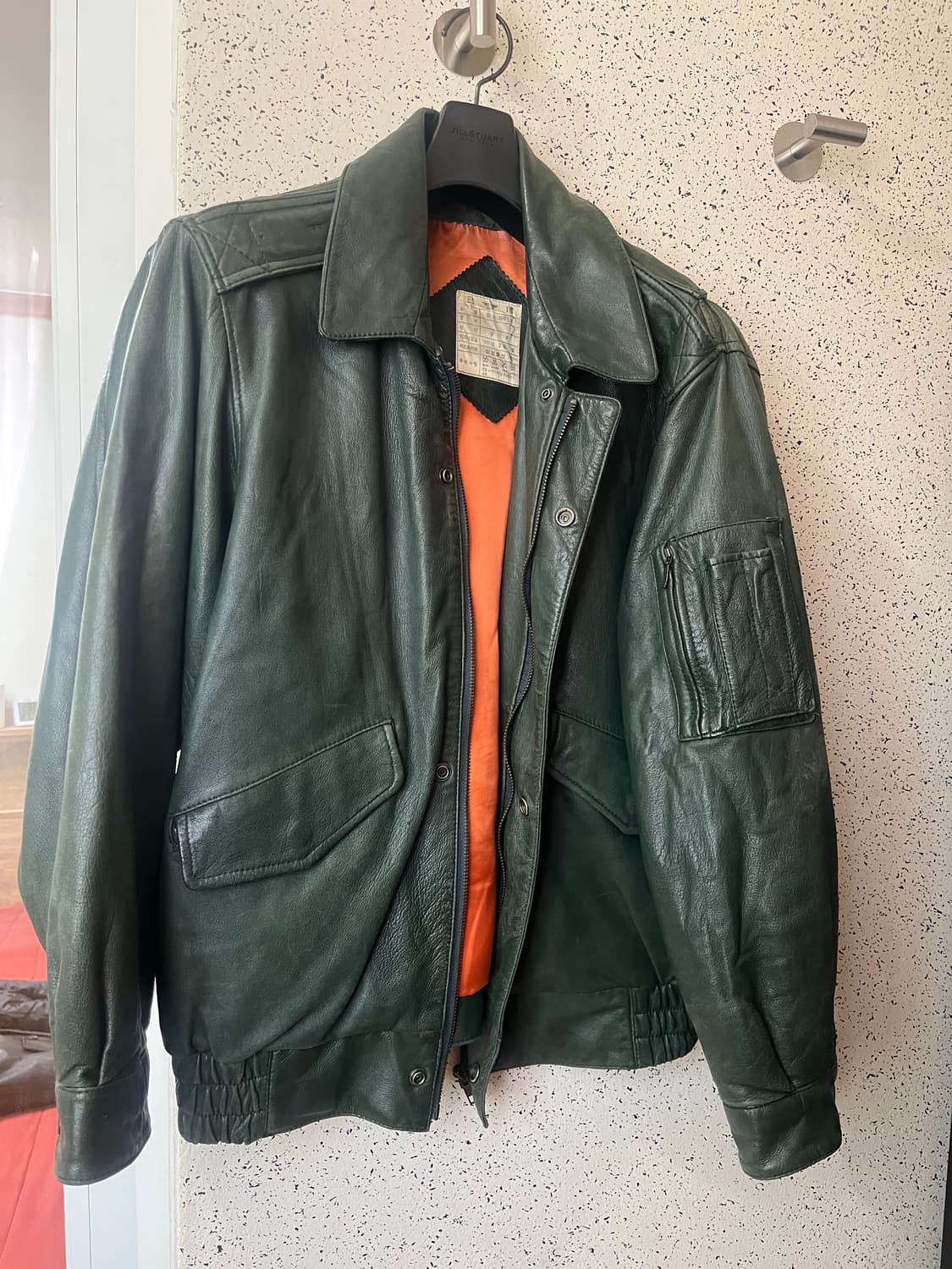 91년도 장군용 가죽잠바 M 상품이미지1