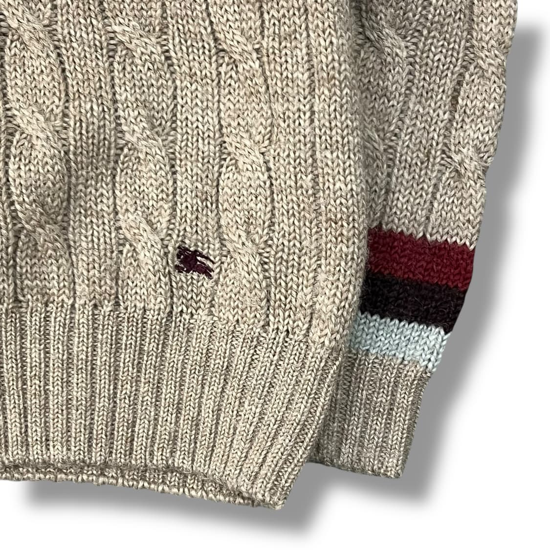  버버리 브이넥 케이블 니트 +명품감정서 y14282 상품이미지5