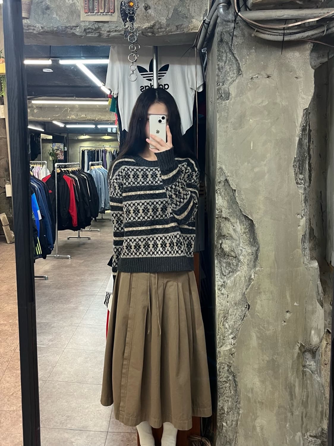 제이크루 패턴 램울 니트 차콜 M #csz2796 상품이미지2