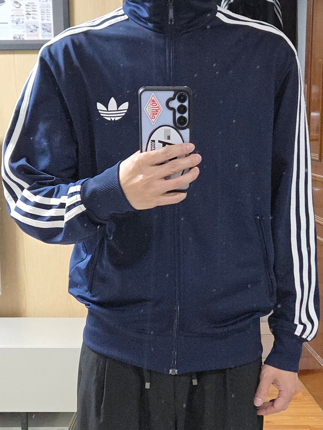 (착샷) 아디다스 파이어버드 져지 트랙탑 네이비 상품이미지9