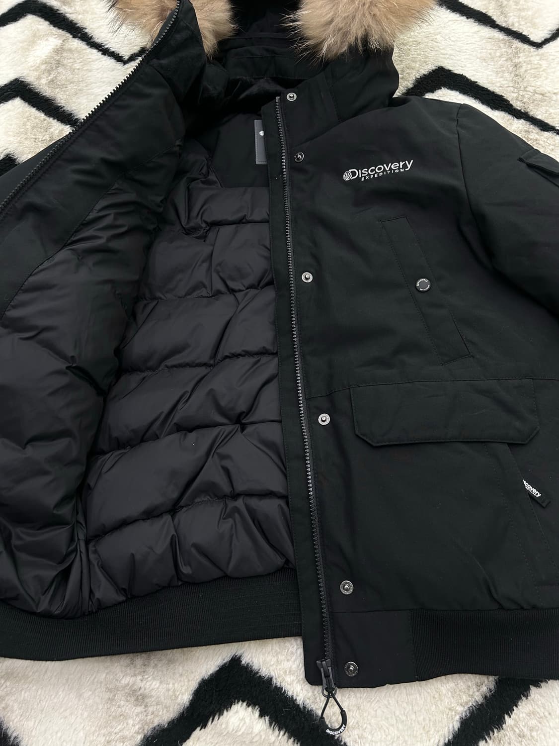 [M]디스커버리 마운틴쿡 구스 다운 숏패딩/블랙 상품이미지4