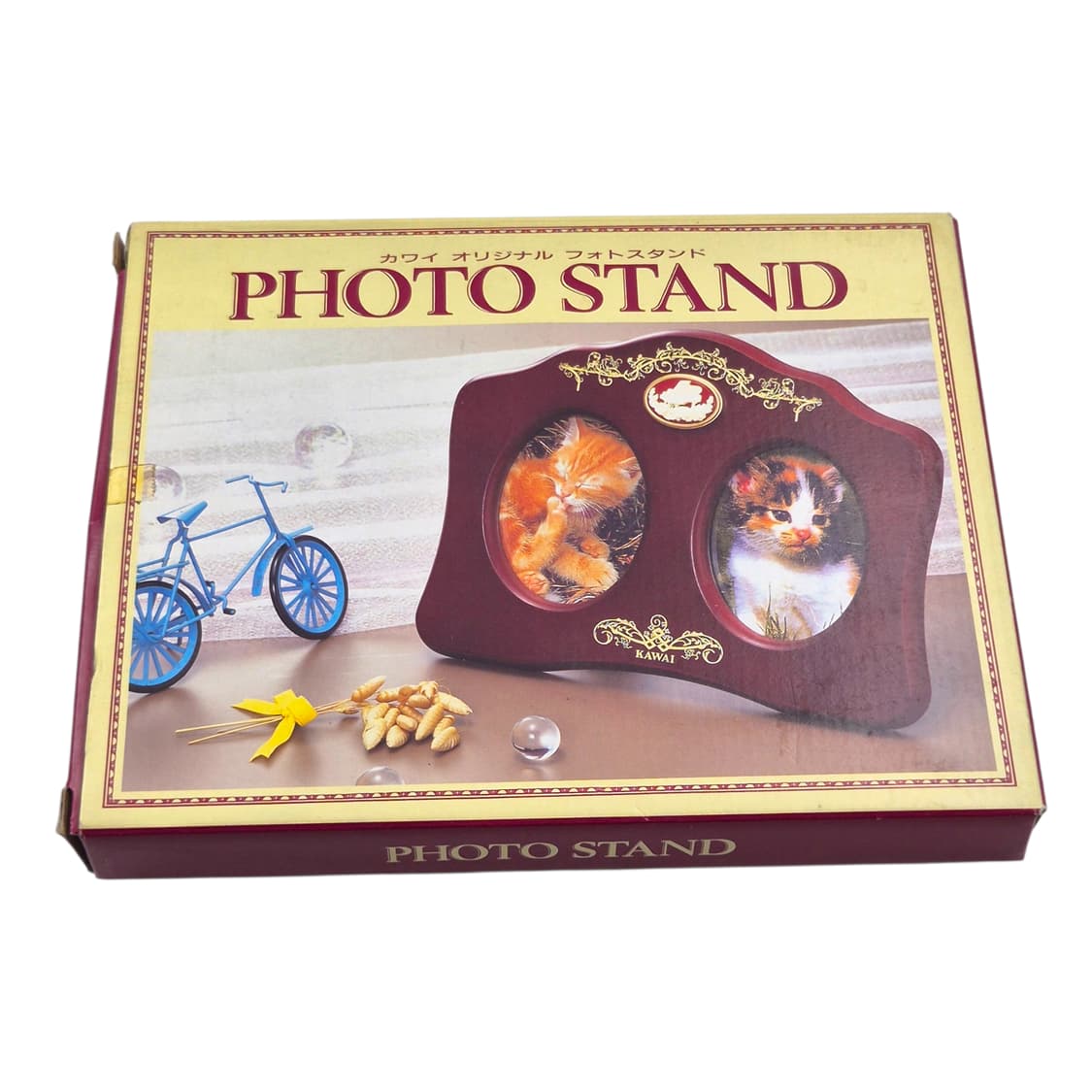 90s 카와이 피아노 카메오 2구 우드 탁상 액자 상품이미지2