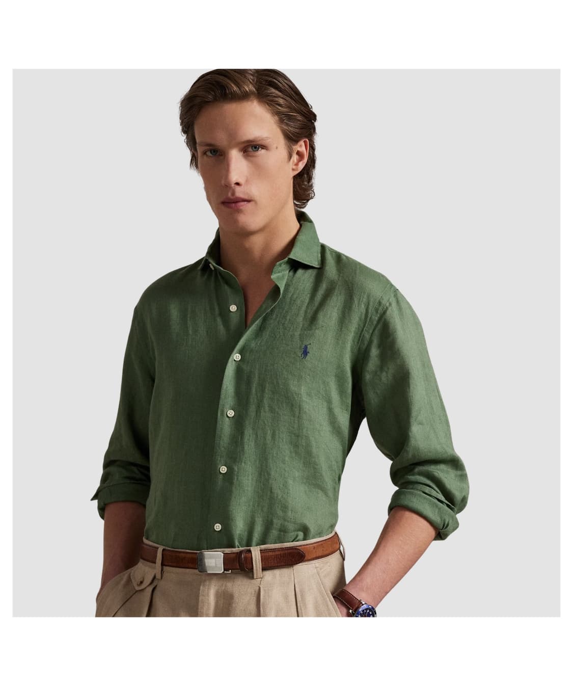 Polo Ralph Lauren Custom Fit Linen Shirt 상품이미지1