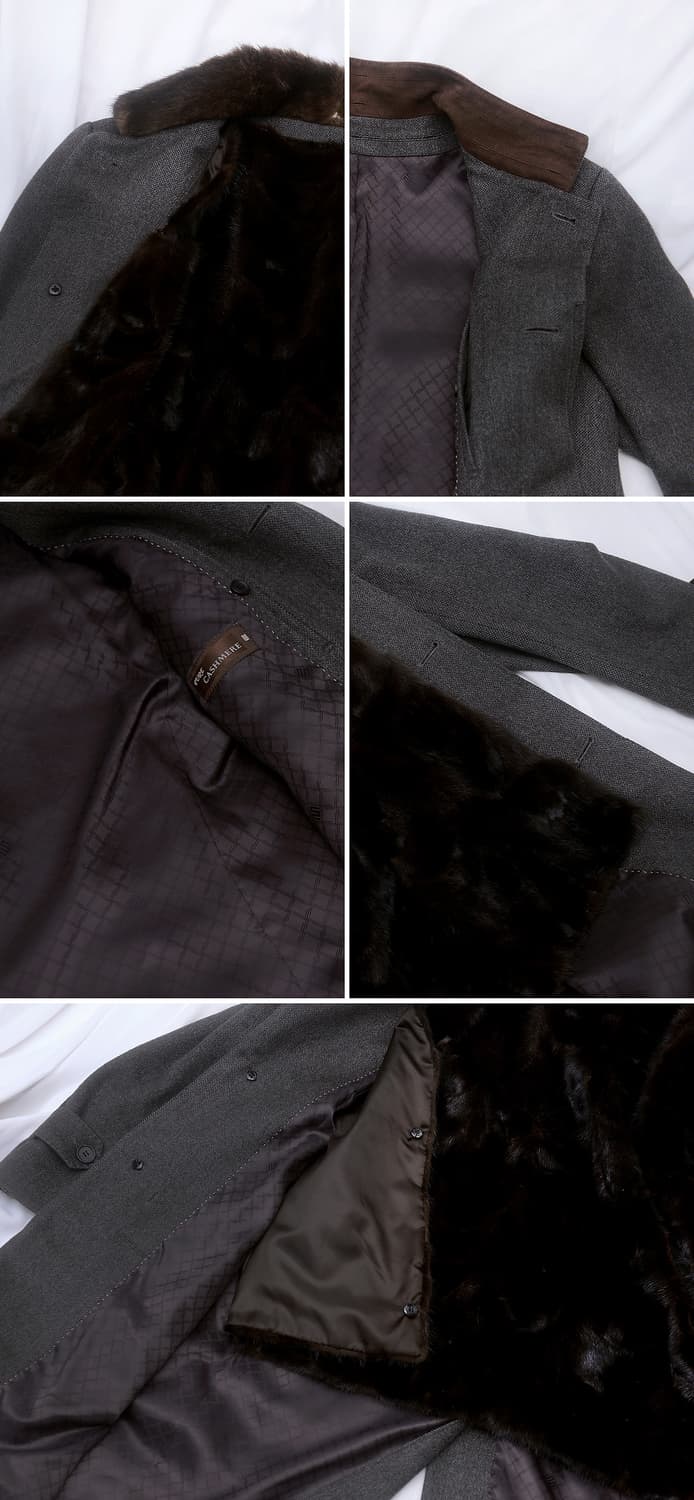 마에스트로 퓨어 캐시미어 밍크 라이너 투웨이 싱글 카코트 (100+) 상품이미지7