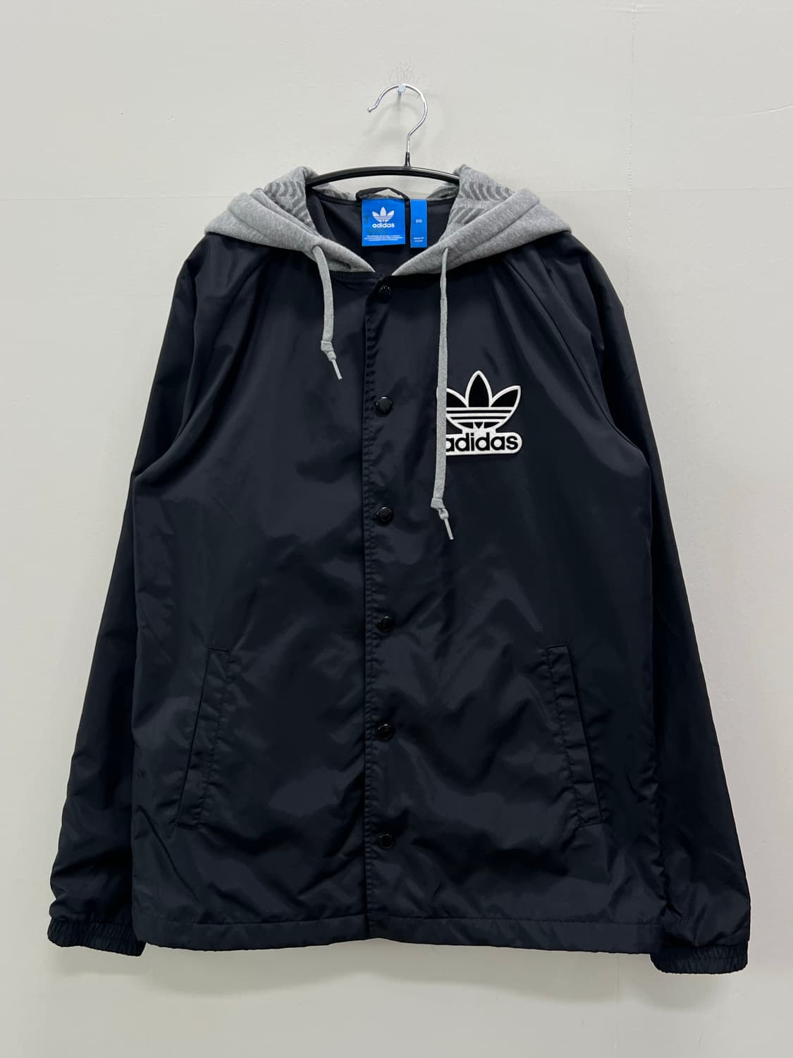 아디다스 뉴욕 윈드브레이커 후드 코치자켓 블랙 상품이미지2