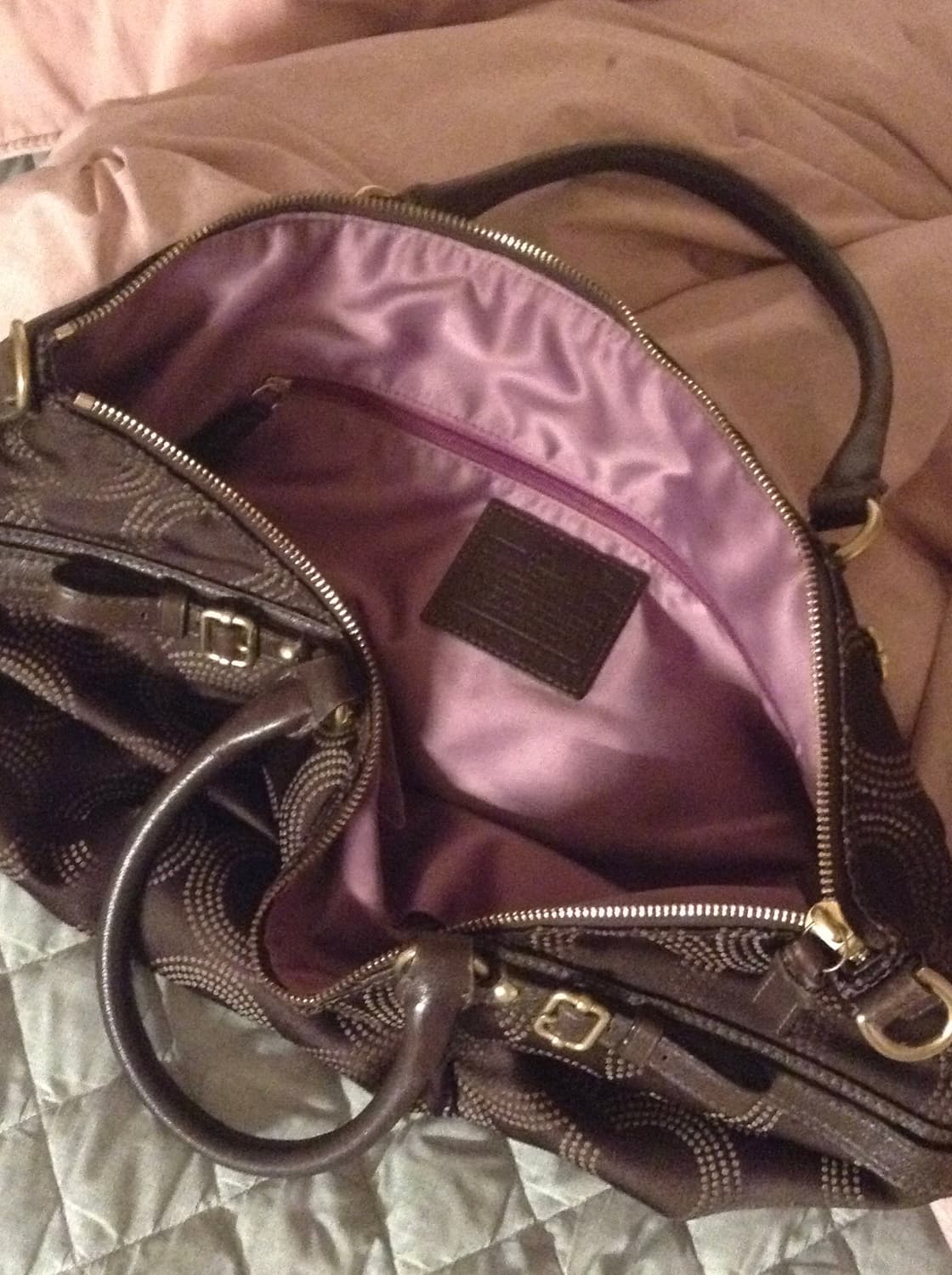 Coach brown tote hand bag 상품이미지4