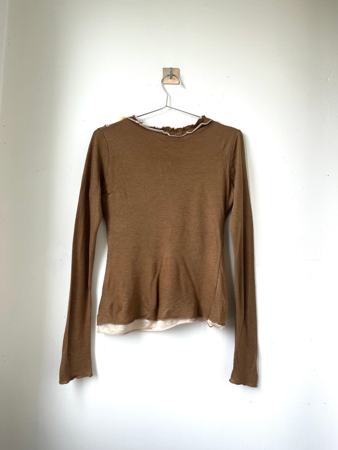 Fur trimming top 상품이미지3