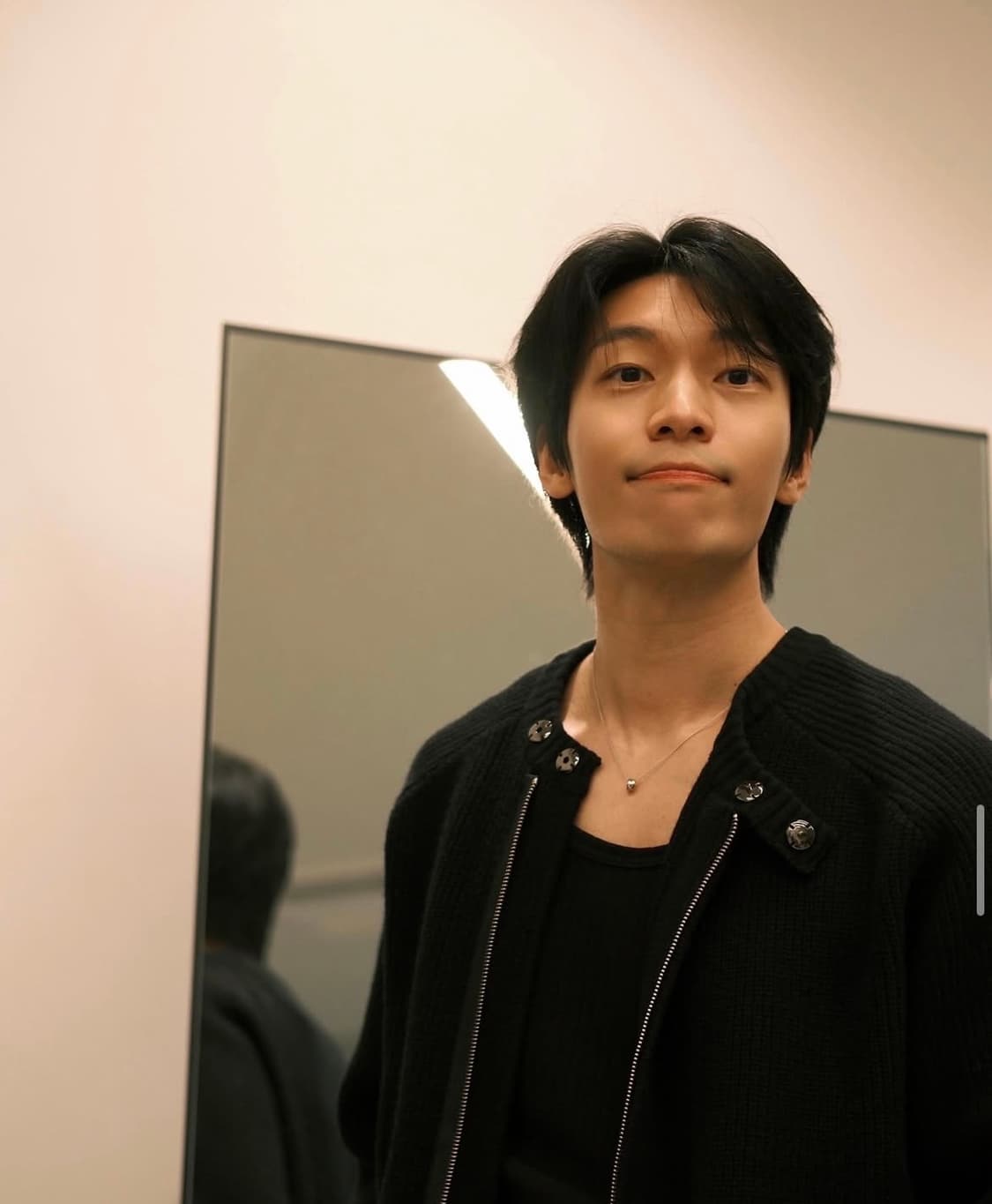 MERINO WOOL KNITTED ZIP-UP JUMPER_ BLACK 상품이미지2