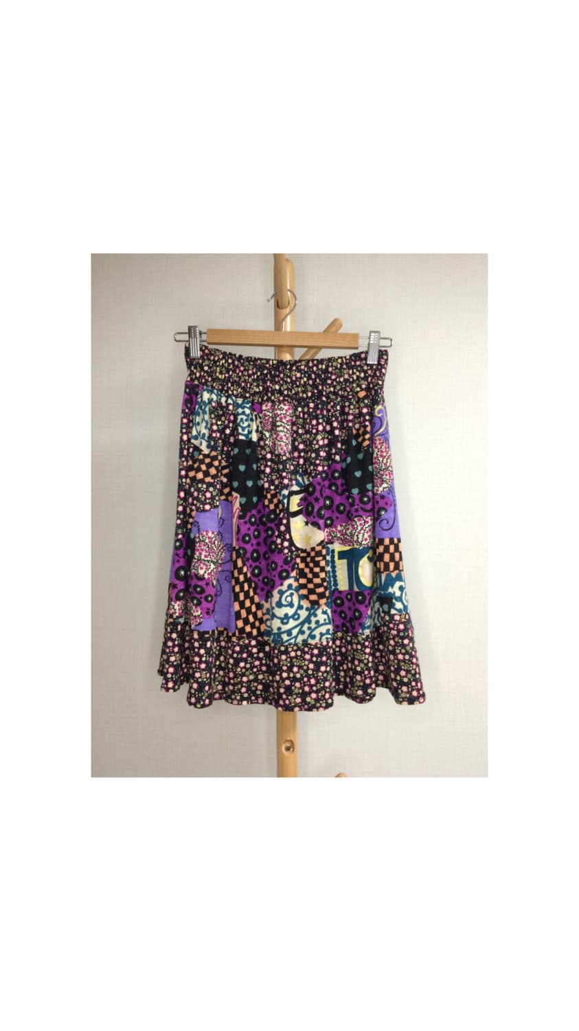 츠모리 치사토 퍼플 에스닉 패치 스커트 상품이미지1