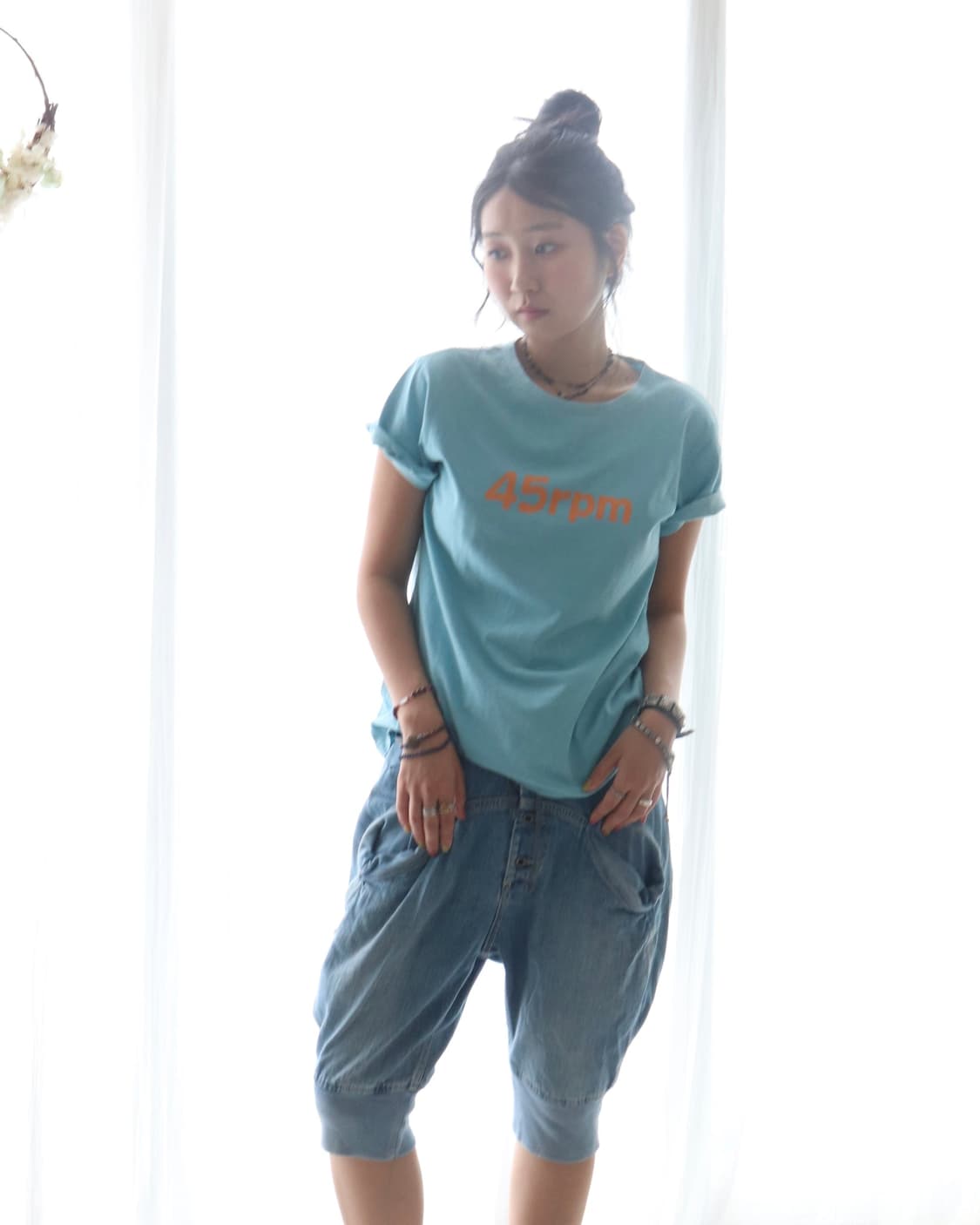 [45rpm] Blue & Orange Logo T-Shirt 상품이미지4