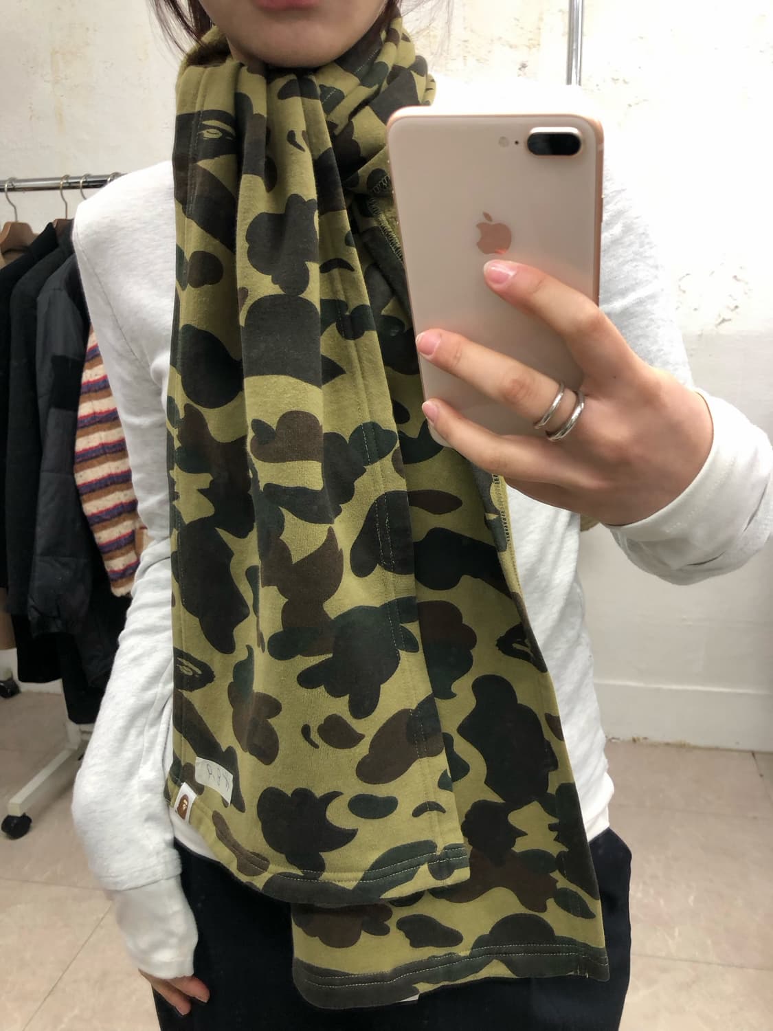 상태 좋음)) 베이프 카모 머플러 상품이미지3