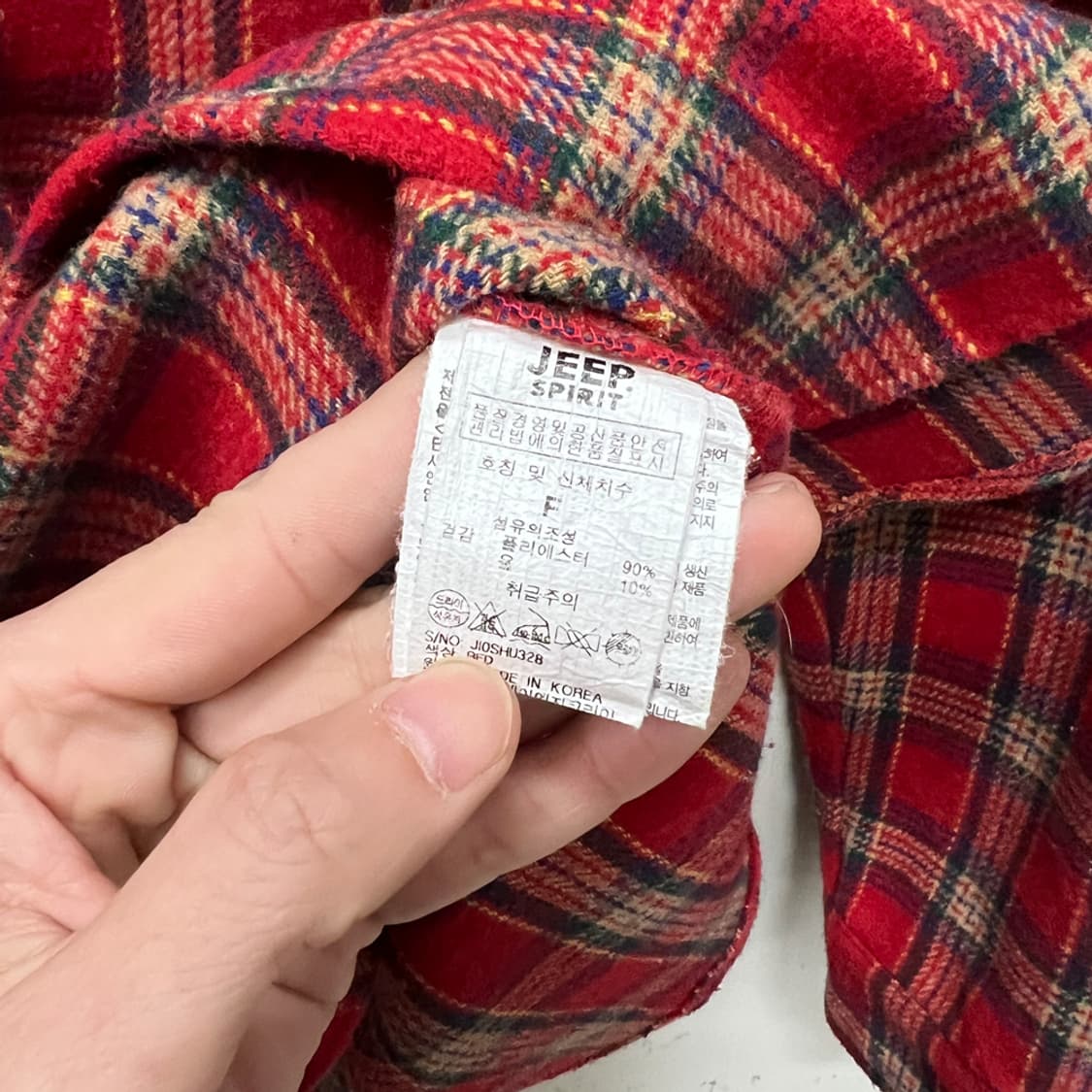 지프 스피릿 체크 플란넬 울 셔츠 남방 FREE 상품이미지4