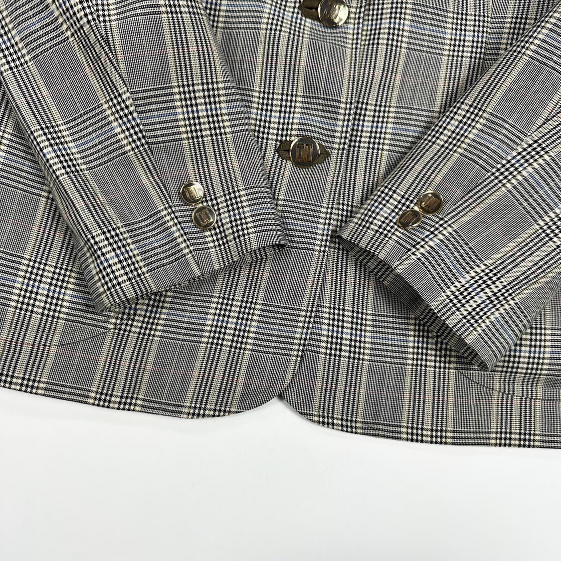 DAKS 닥스 클래식 체크패턴 투버튼 블레이져 여성M 상품이미지4