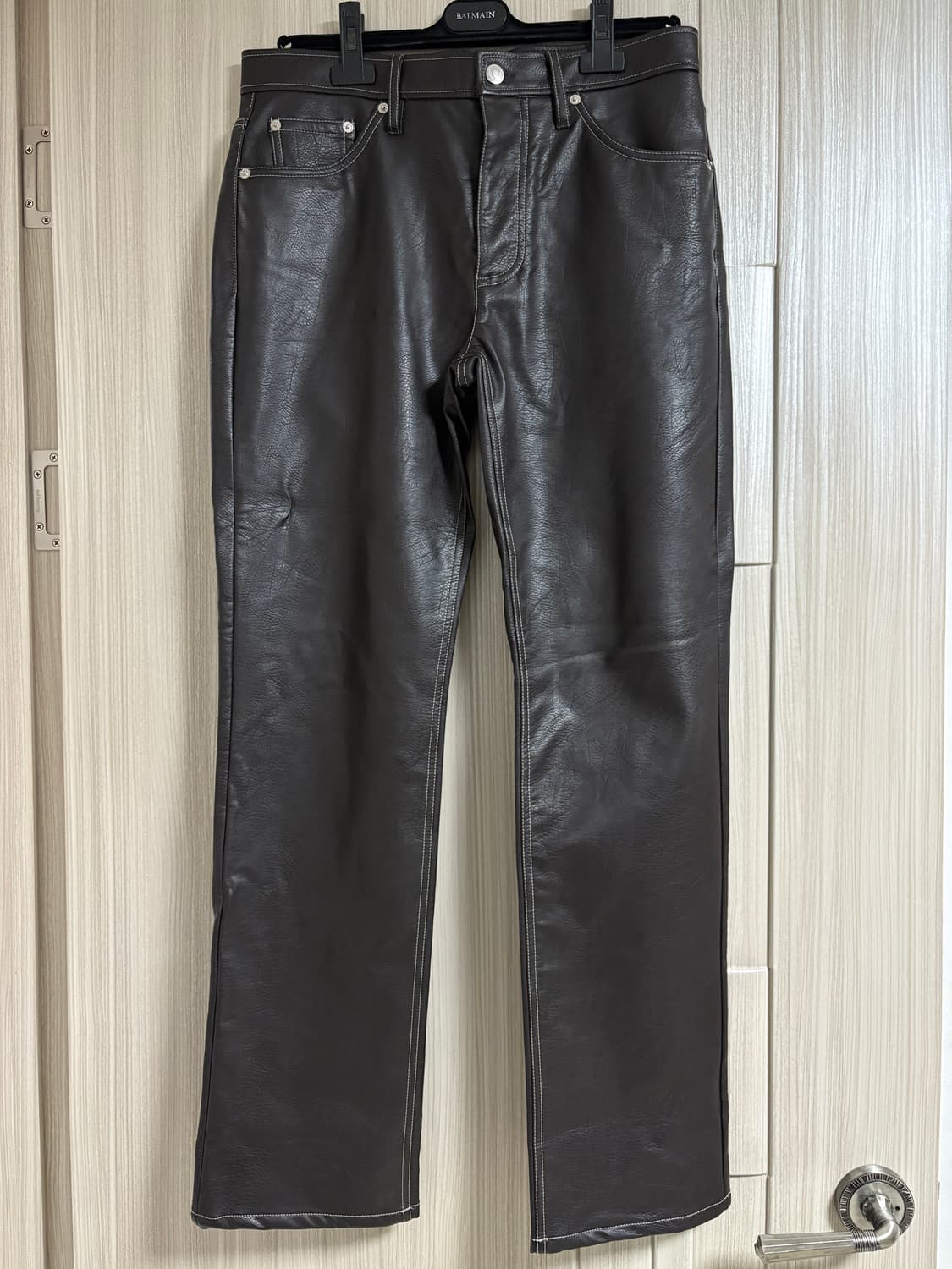 세퍼(sefr) 브라운 가죽바지 상품이미지1