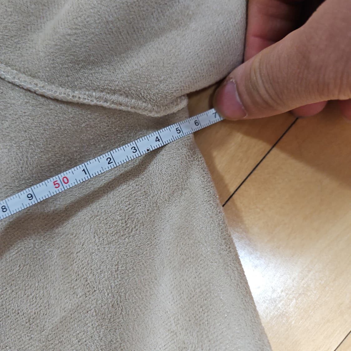 리버서블 인조 무스탕 뽀글이 하프코트 상품이미지5