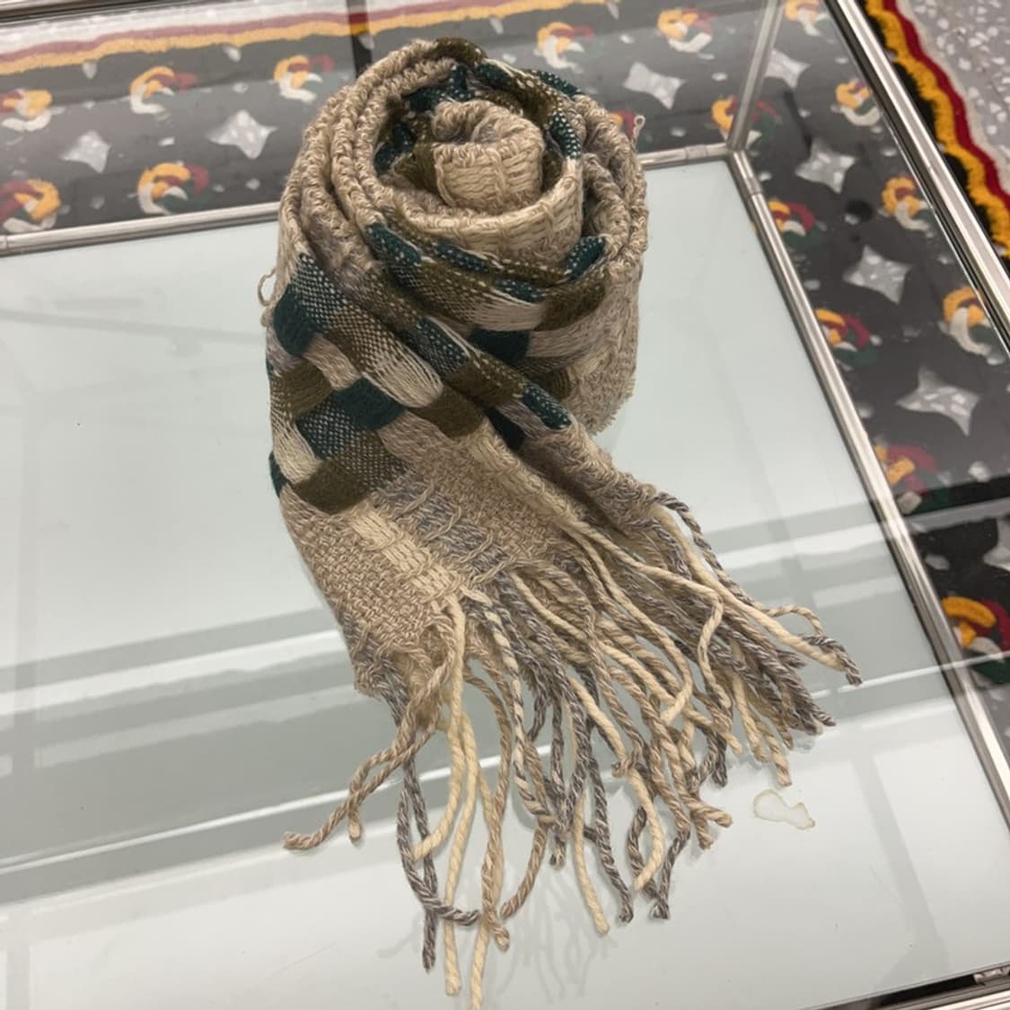 빈티지 보헤미안 컨트리 체커보드 목도리 C07472 상품이미지3