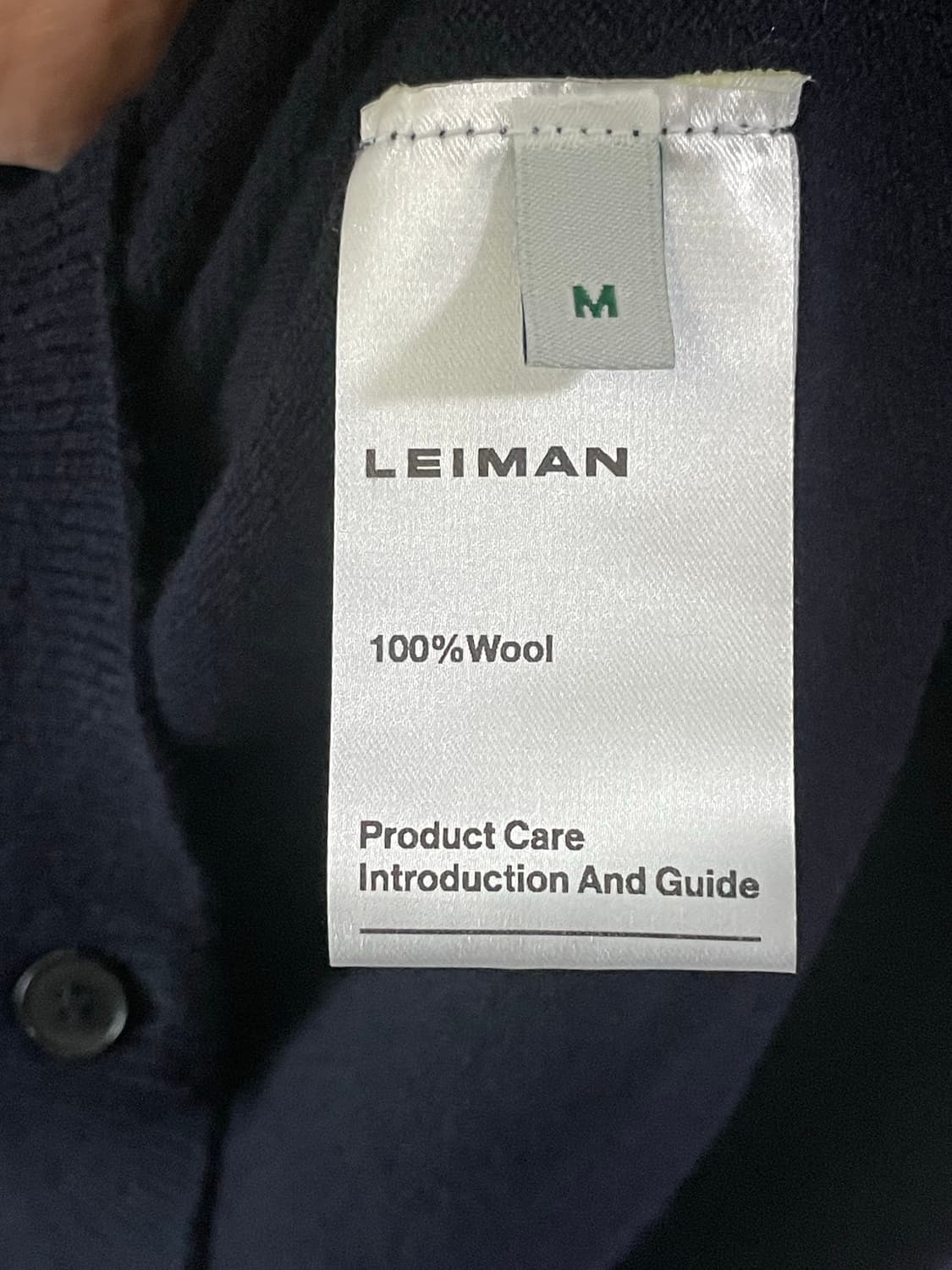 LEIMAN 프리미엄 메리노울100 가디건 네이비 새상품 상품이미지9