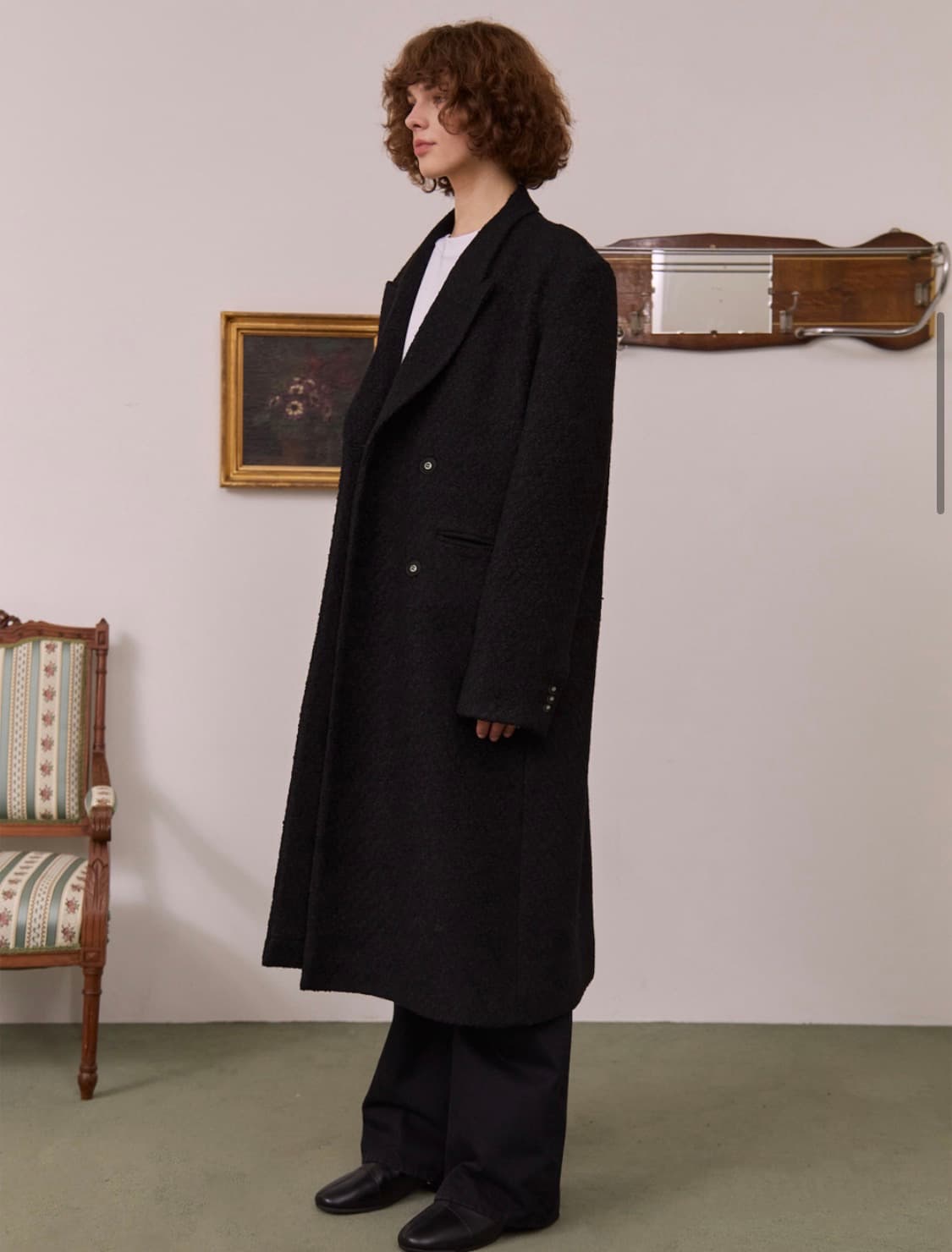 STU 오버핏 더블 브레스티드 코트 상품이미지1