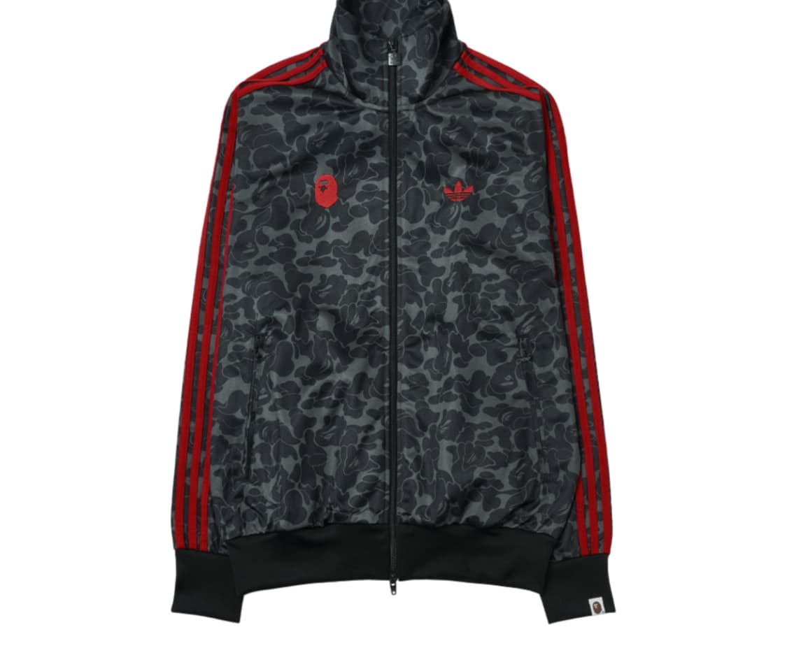 베이프 x 아디다스 올오버 프린트 트랙탑 블랙 M사이즈 상품이미지1