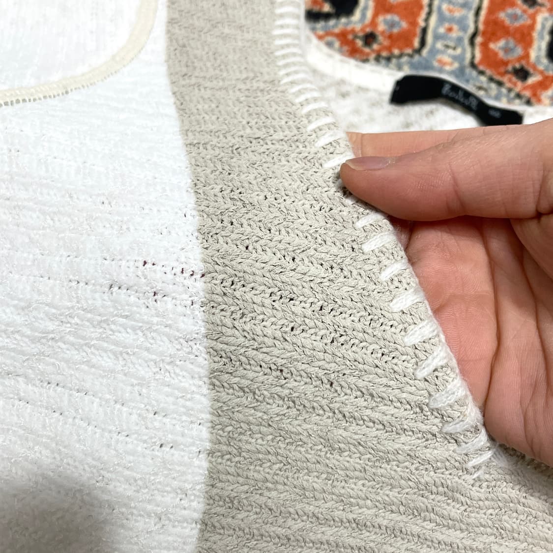 지오송지오 아이보리 브이넥 티셔츠 여성100 상품이미지4