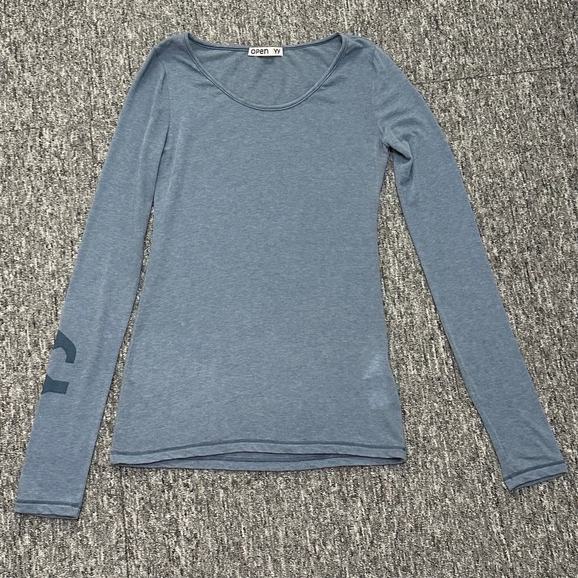 Open yy 오픈와이와이 롱슬리브 긴팔티 블루 상품이미지1
