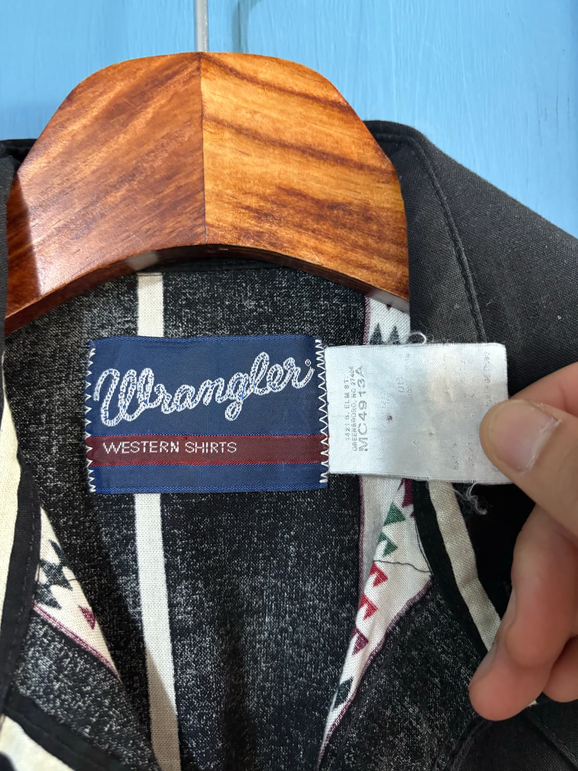 90‘s Wrangler Black Western Fit Shirt 상품이미지3