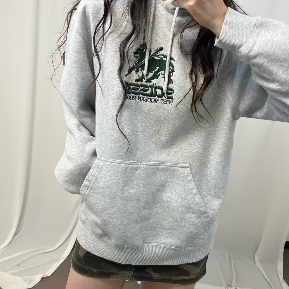 Stussy lion applique hoodie 상품이미지3