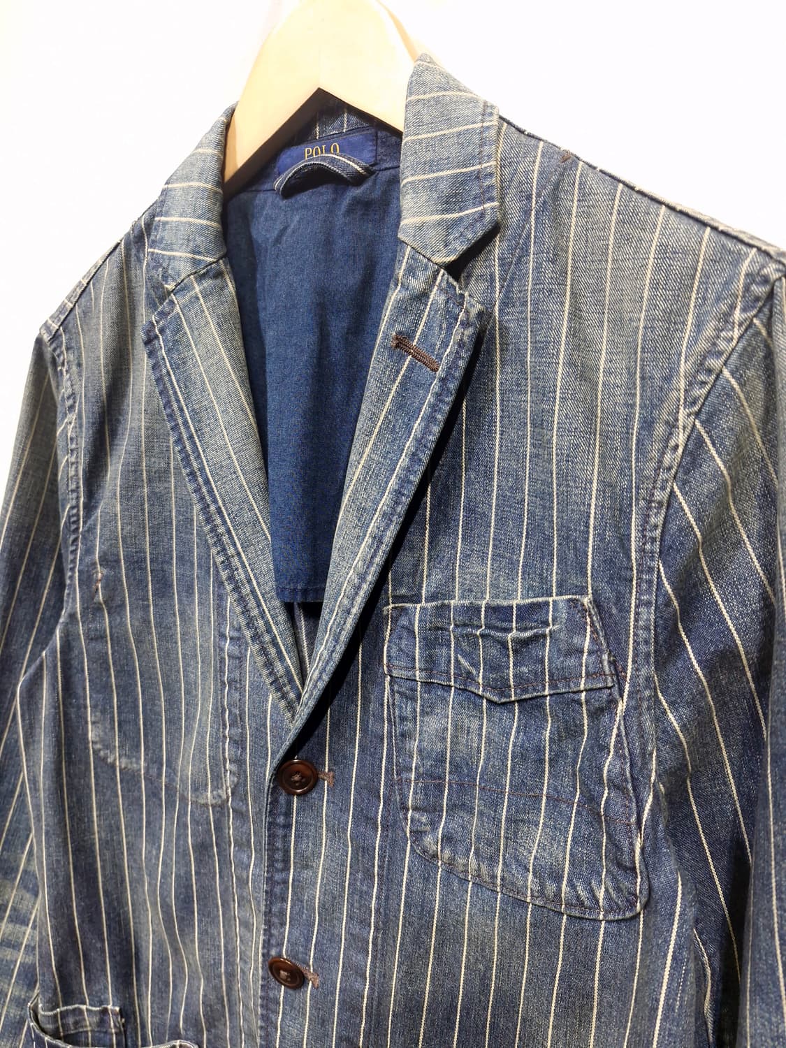 폴로랄프로렌 히코리워싱 스트라이프 데님 블레이져 상품이미지3