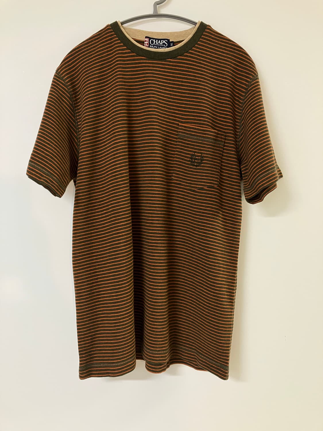CHAPS Ralph Lauren 스트라이프 니트 포켓 반팔 상품이미지1