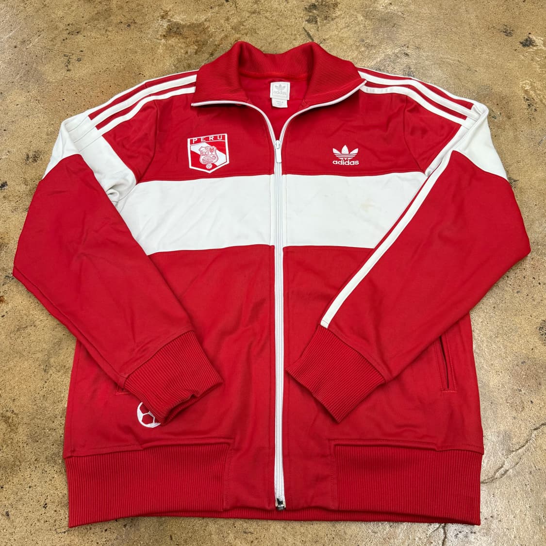 아디다스 레드 페루 져지 트랙탑 100 상품이미지2