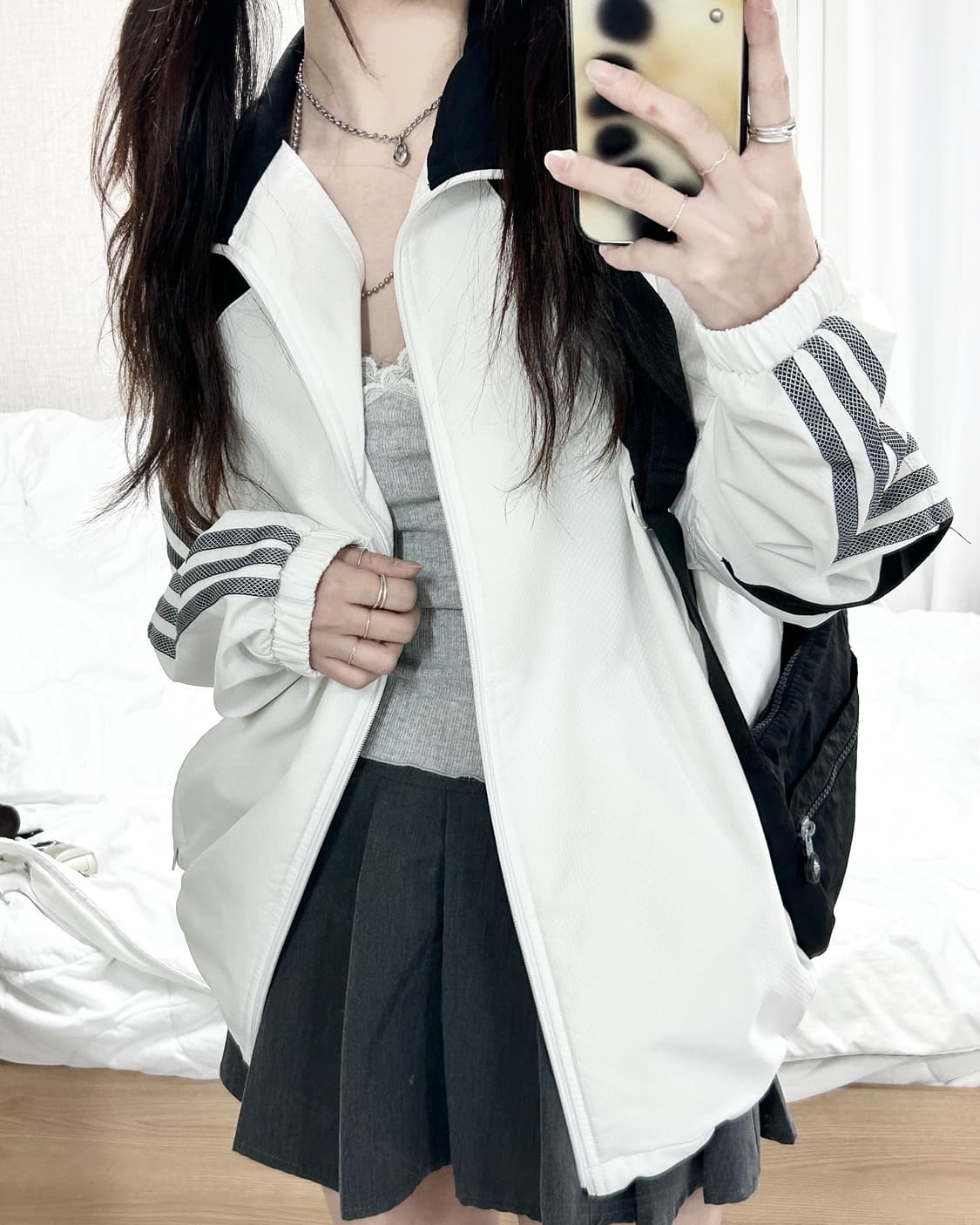 아디다스 삼선 범고래 우븐 자켓 상품이미지4