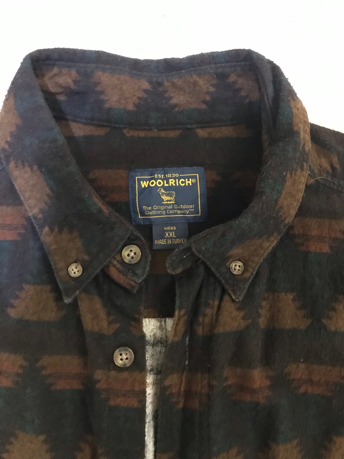 WOOLRICH 울리치 빈티지 원 포켓 패턴 셔츠 MAN XXL 상품이미지2