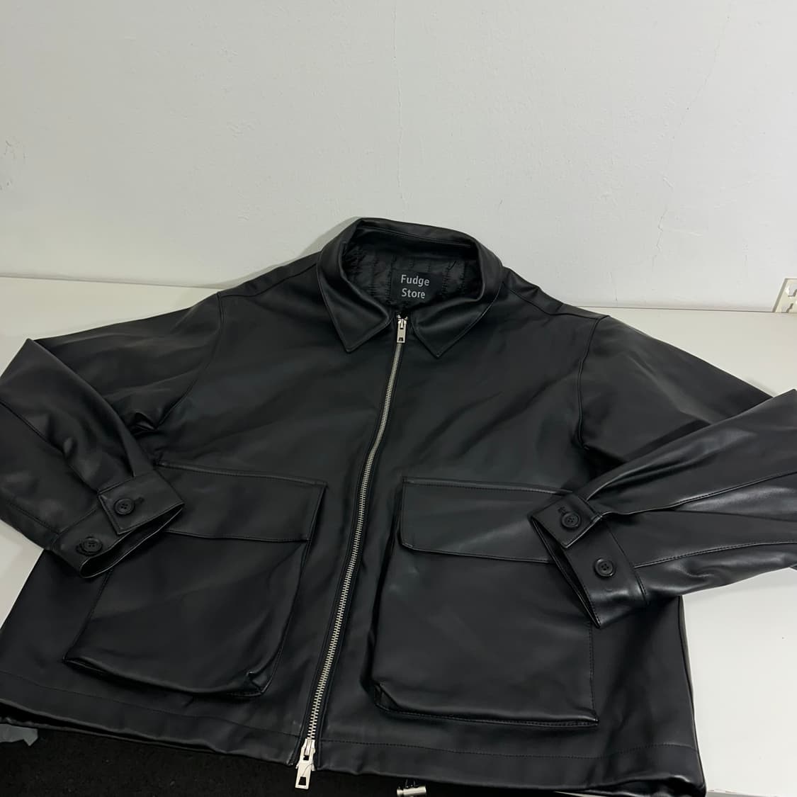 L 라퍼지스토어 블랙 가죽 레더자켓 상품이미지1