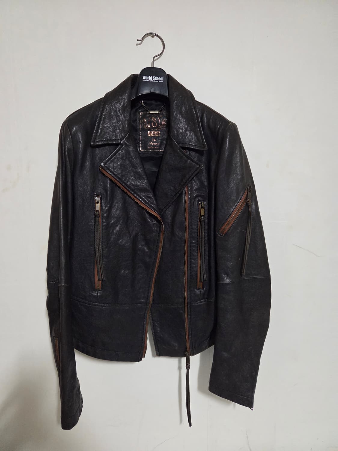 Diesel 가죽 라이더 자켓 XS 상품이미지1