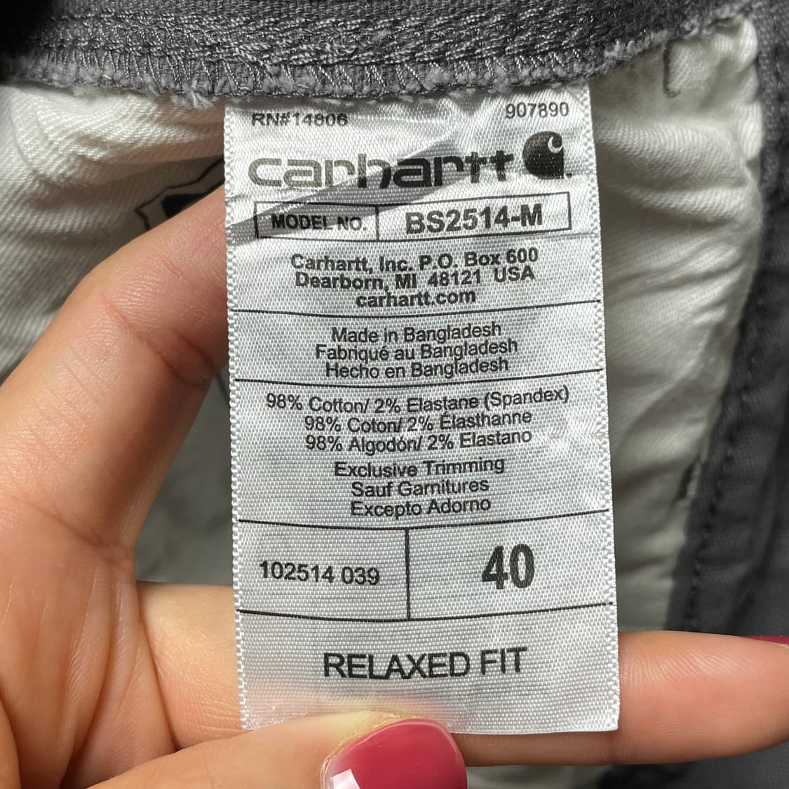 CARHARTT 칼하트 그레이 유틸리티 워크 하프팬츠 A01053 상품이미지10